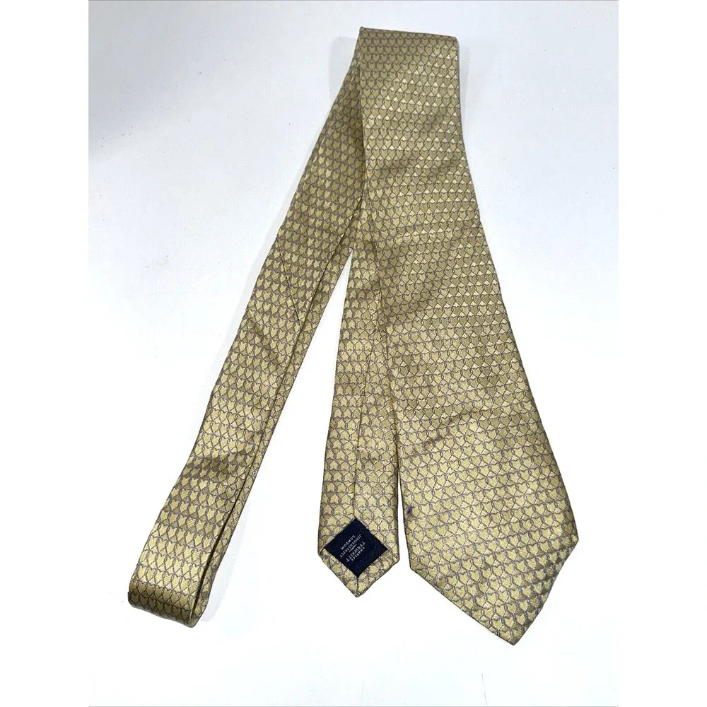 MENS CHARLES TYRWHITT TIE‎ 100% SILK GOLD BLUE HEART SHAPES-Read
